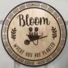 "Bloom Where you are Planted" Cribbage Board | 3-Track, 120-Point Round Game with Pegs & Cards