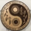 Sun Flower Yin-Yang Cribbage Board | 3-Track, 120-Point Round Game with Pegs & Cards