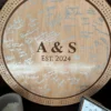 Personalized 15-Inch Wedding Guest Book Cribbage Board & Wall Plaque – Customizable 3-Track, 120-Point Game with 6 Pegs and Card Storage - Image 4