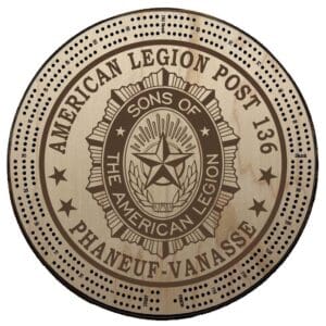 Sons (SAL) | Engraved | C2: Post #, Post Name | Cribbage Board