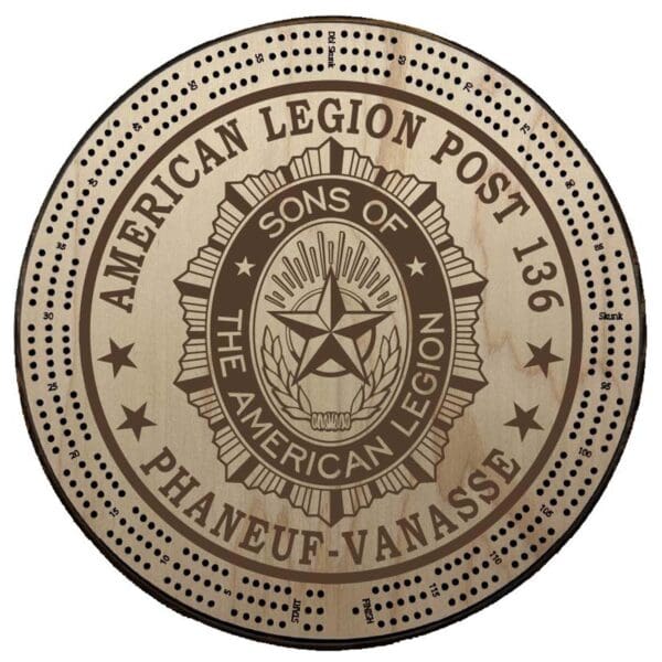 Sons (SAL) | Engraved | C2: Post #, Post Name | Cribbage Board
